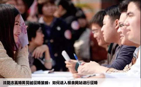 沈阳市离婚男同城征婚策略：如何进入相亲网站进行征婚