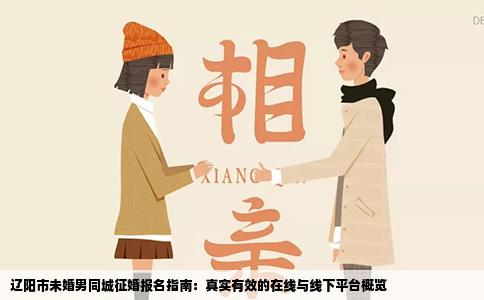 辽阳市未婚男同城征婚报名指南：真实有效的在线与线下平台概览